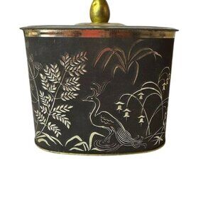 Vintage W. Germany Metal Tea Canister With Lid